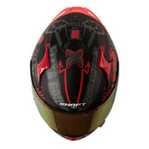 Casco Shaft Pro 612Dv Evo Nomo Negro Rojo Visor Iridium Rojo 2